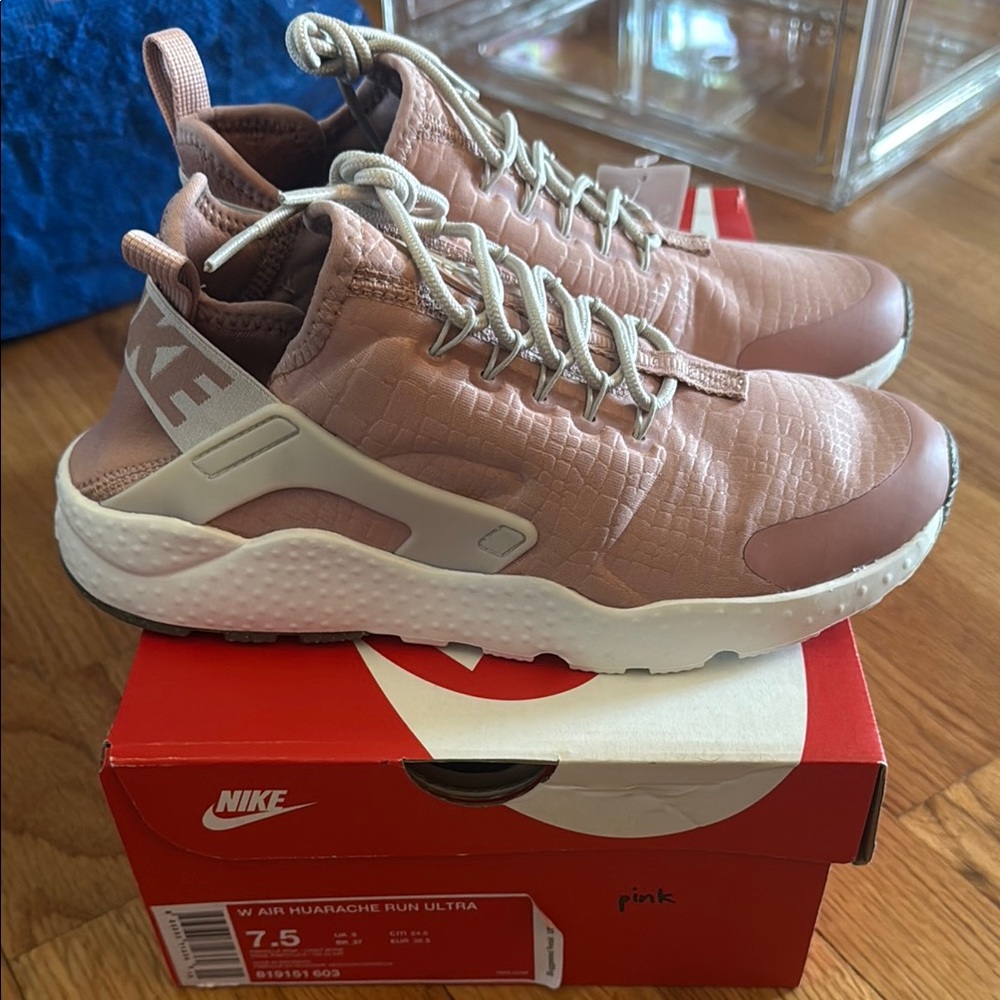 Nike Air Huarache Run Ultra Pink Sneakers Size 7.5 Pink Women